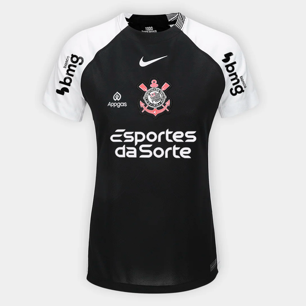 Camisa Feminina Nike Corinthians 2025/26 II Torcedor Com Patrocínios